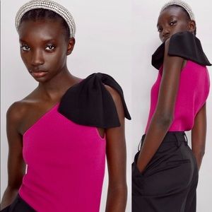 One shoulder top by Zara